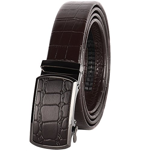 Cinturón de trinquete de cuero para hombre, ajuste para adaptarse a la cintura de 18"" - 56"", caja de regalo - Imagen 73 de 80