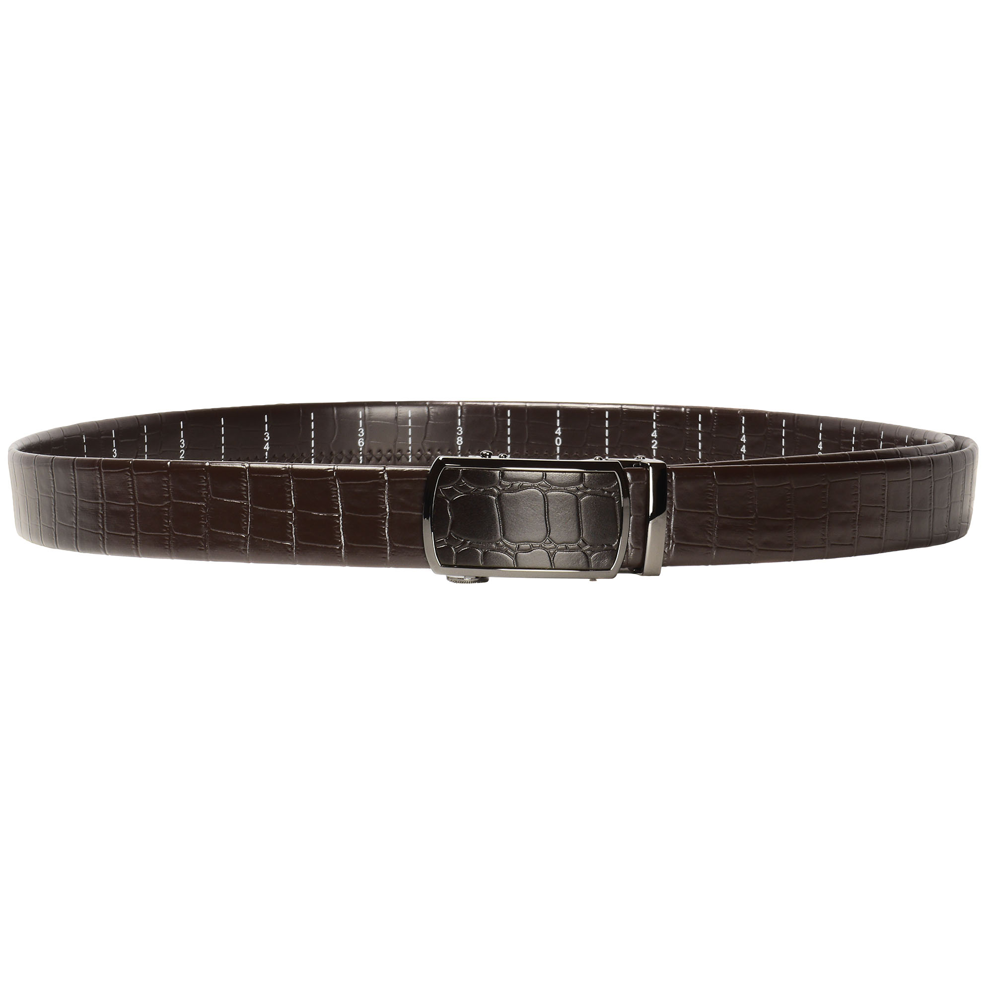 Cinturón de trinquete de cuero para hombre, ajuste para adaptarse a la cintura de 18"" - 56"", caja de regalo - Imagen 75 de 80
