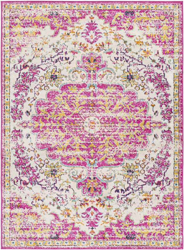 Alfombra tradicional rosa brillante Achlum - Imagen 7 de 10
