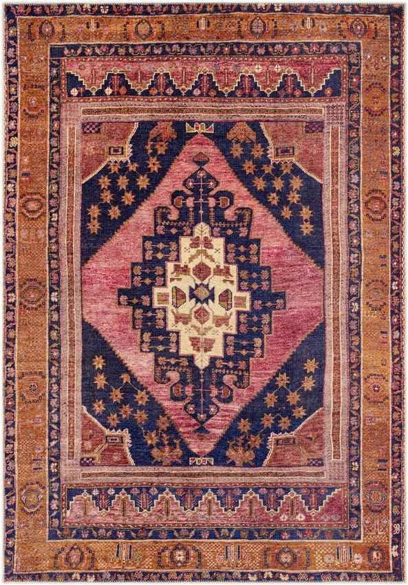 Area Rugs Western Springs Traditional Coral Washable Area Rug - Picture 9 of 14
