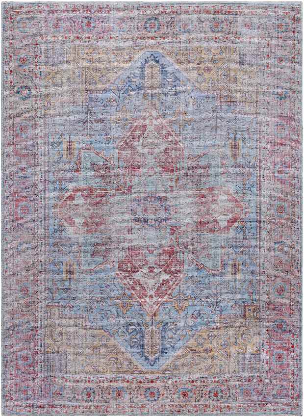 Alfombra lavable tradicional azul oscuro Komi - Imagen 14 de 14
