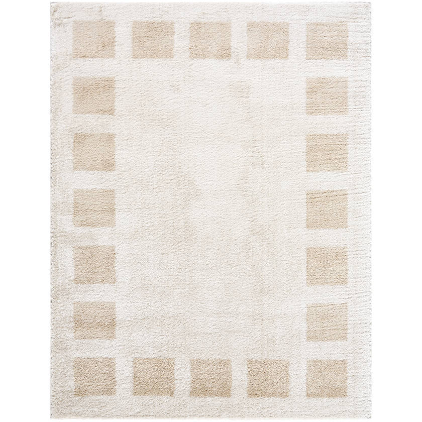 Alfombra de área Tameka moderna beige lavable - Imagen 8 de 11