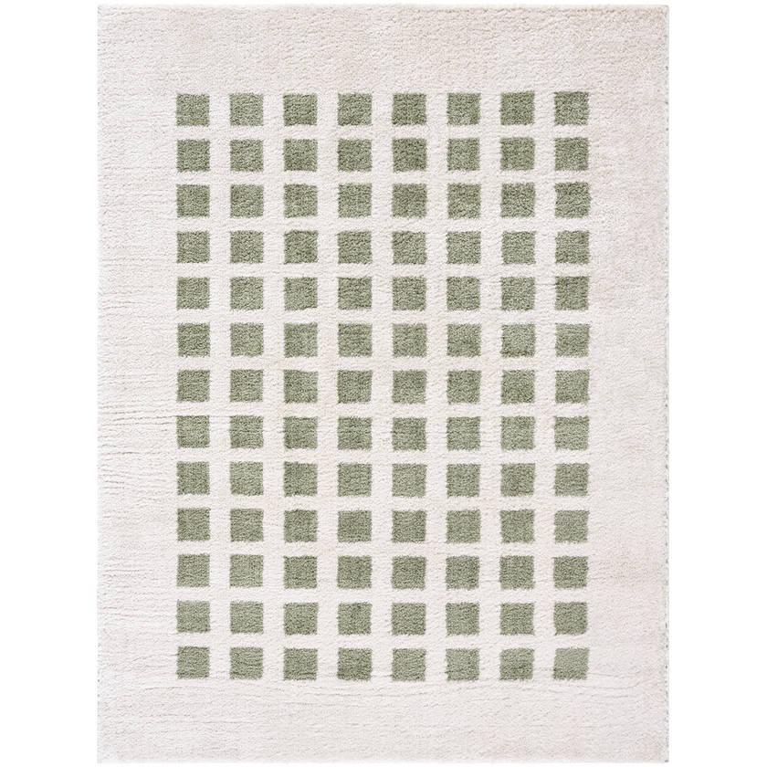 Alfombra de área lavable verde hierba moderna Noam - Imagen 11 de 12