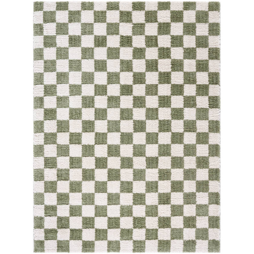 Area Rugs Shera Modern Grass Green Washable Area Rug - Bild 6 von 7