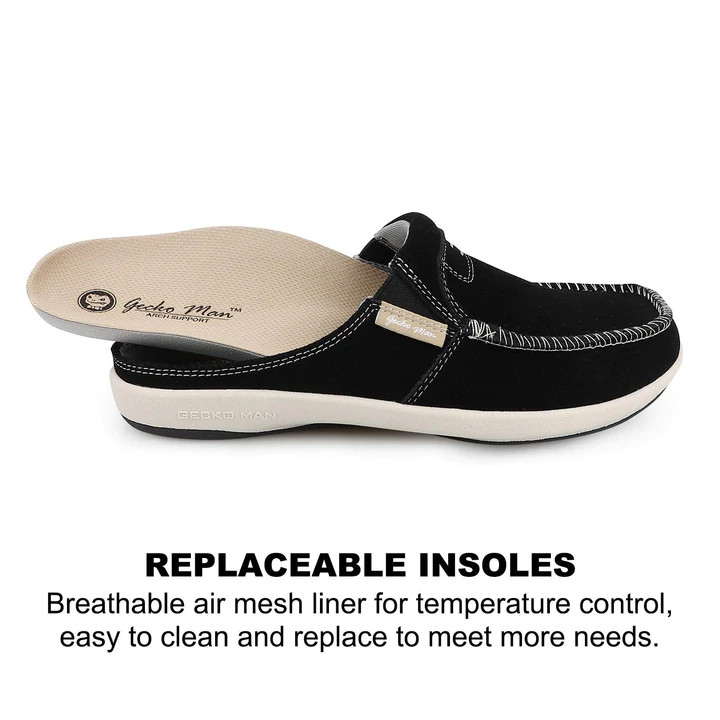 Women Orthotic Arch Support Genuine Suede Plantar Faciitis Flat Foot Pain Loafer - Picture 26 of 26