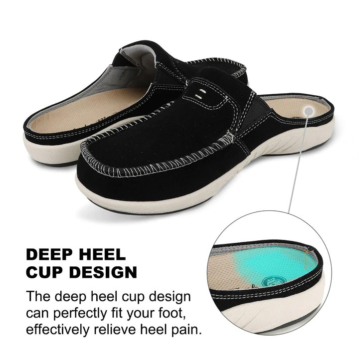 Women Orthotic Arch Support Genuine Suede Plantar Faciitis Flat Foot Pain Loafer - Picture 22 of 26