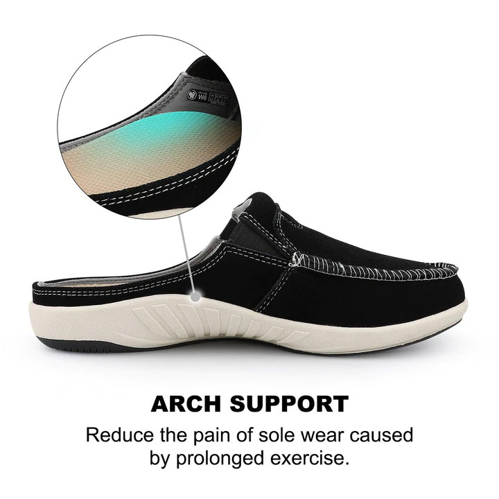Women Orthotic Arch Support Genuine Suede Plantar Faciitis Flat Foot Pain Loafer - Picture 19 of 26