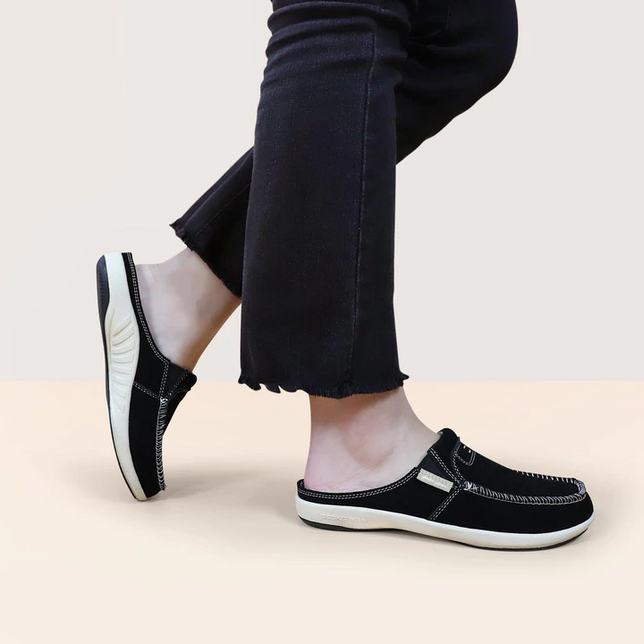 Women Orthotic Arch Support Genuine Suede Plantar Faciitis Flat Foot Pain Loafer - Picture 18 of 26