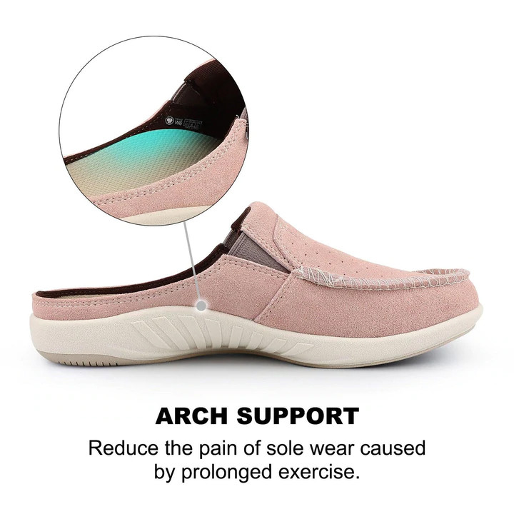Women Orthotic Arch Support Genuine Suede Plantar Faciitis Flat Foot Pain Loafer - Picture 12 of 26