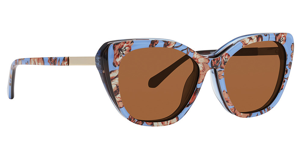Vera Bradley LEYTON-CLIP ONLY-CERULEAN-BOUQUET Sunglasses eyewear