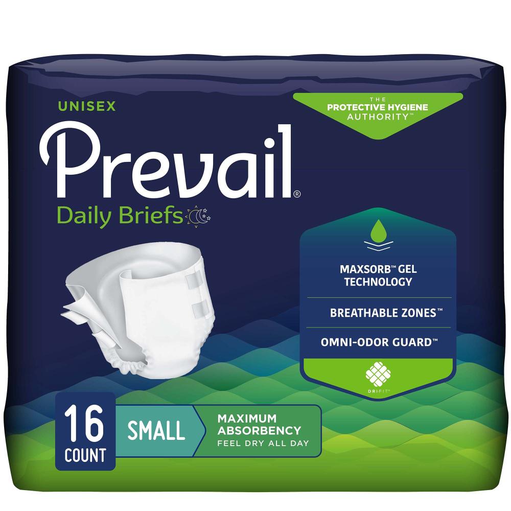 Prevail Incontinence Briefs Unisex Maximum Absorbency Small PV-011 - Picture 6 of 6