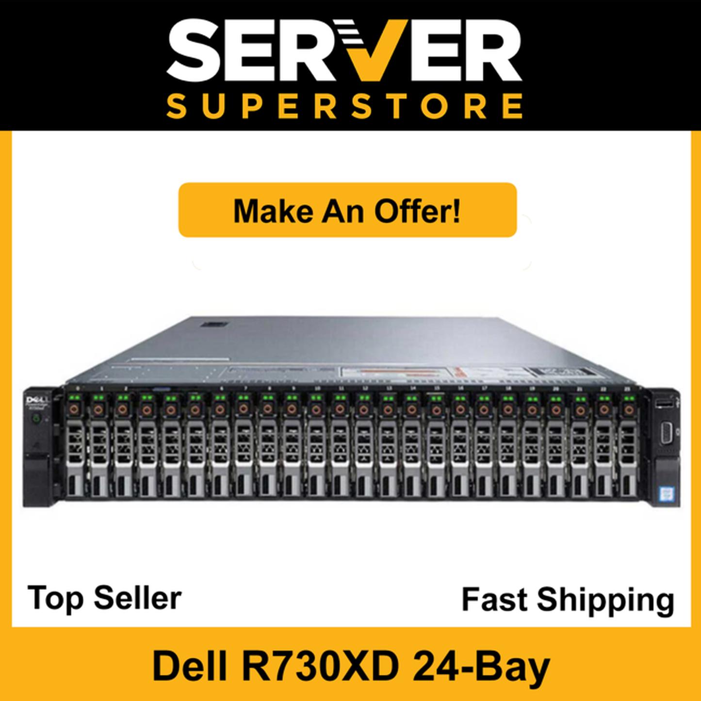 thumbnail image 2 of Dell PowerEdge R730XD Server – 2x E5-2680 V4 (28 Cores), H730 RAID, Customizable RAM/Drives, 60-Day Warranty 2 of 3