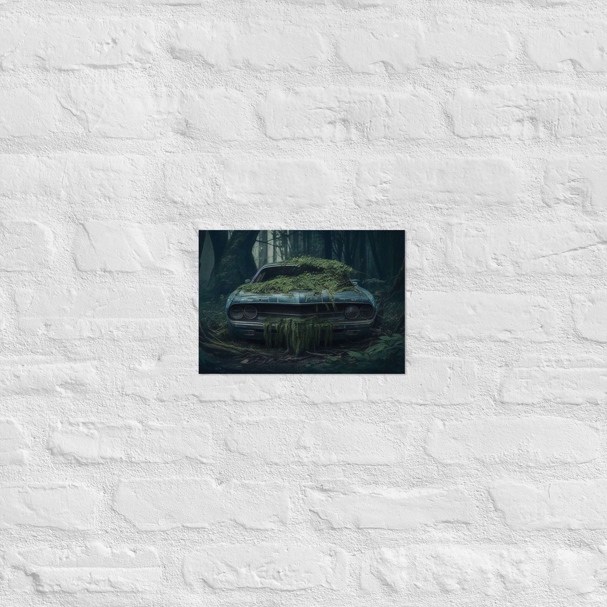 Abandoned Muscle Car in the Woods 1 Poster - Picture 2 of 5