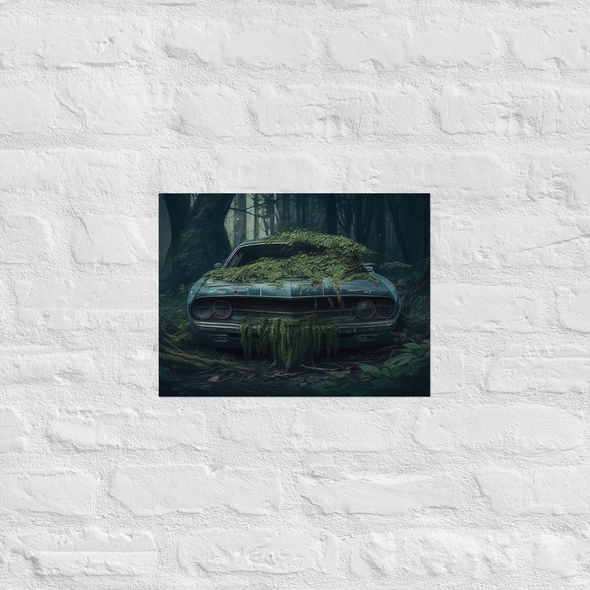 Abandoned Muscle Car in the Woods 1 Poster - Picture 3 of 5