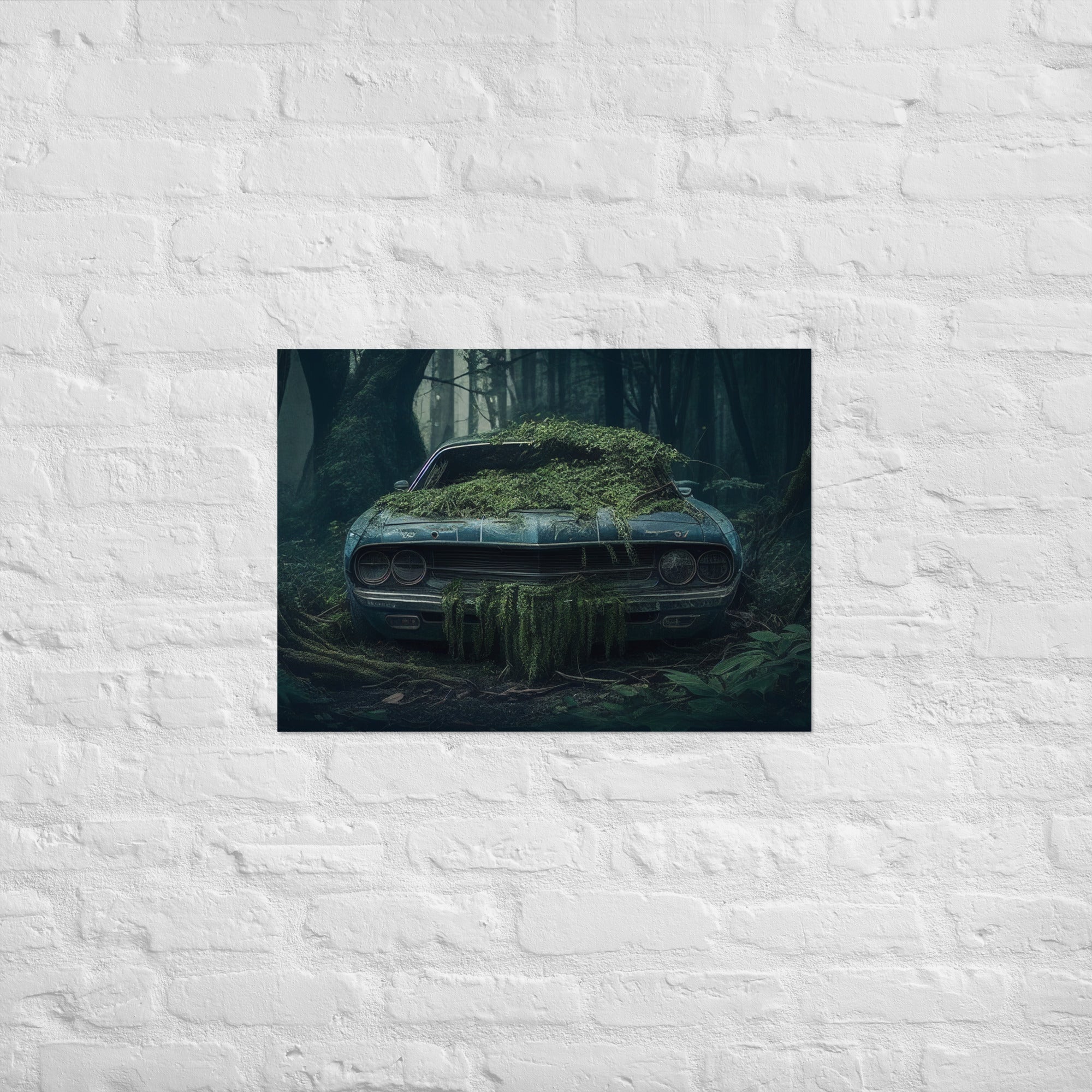 Abandoned Muscle Car in the Woods 1 Poster - Picture 4 of 5