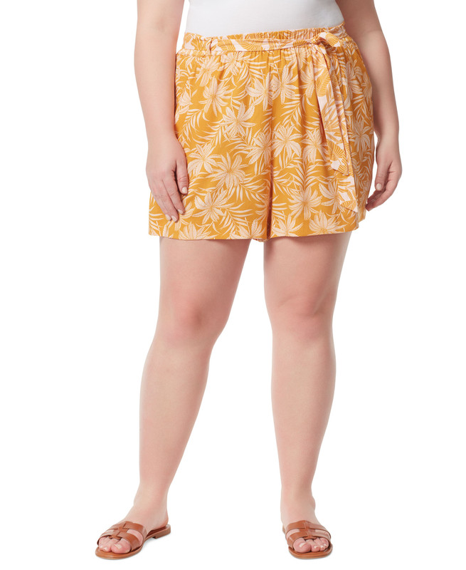 Pantalones Cortos Jessica Simpson Para Mujer Modernos Plus Ellown Cintura Atada - Imagen 7 de 9