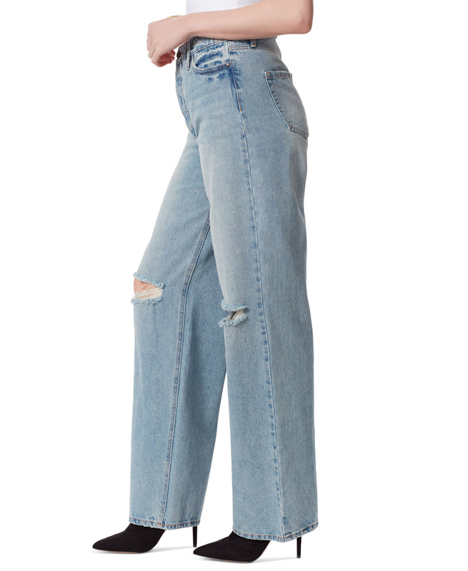 Jessica Simpson Women's Raw Hem Wide Leg Jeans - Picture 8 of 9