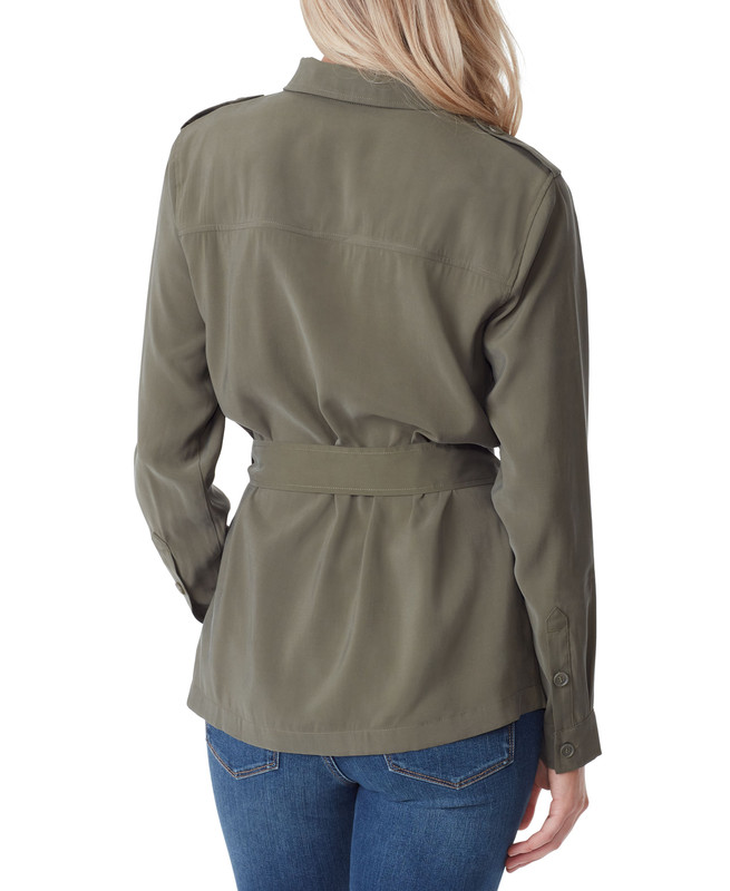 Jessica Simpson Women's Jessa Button-Down Tie-Front Safari Jacket - Picture 6 of 6