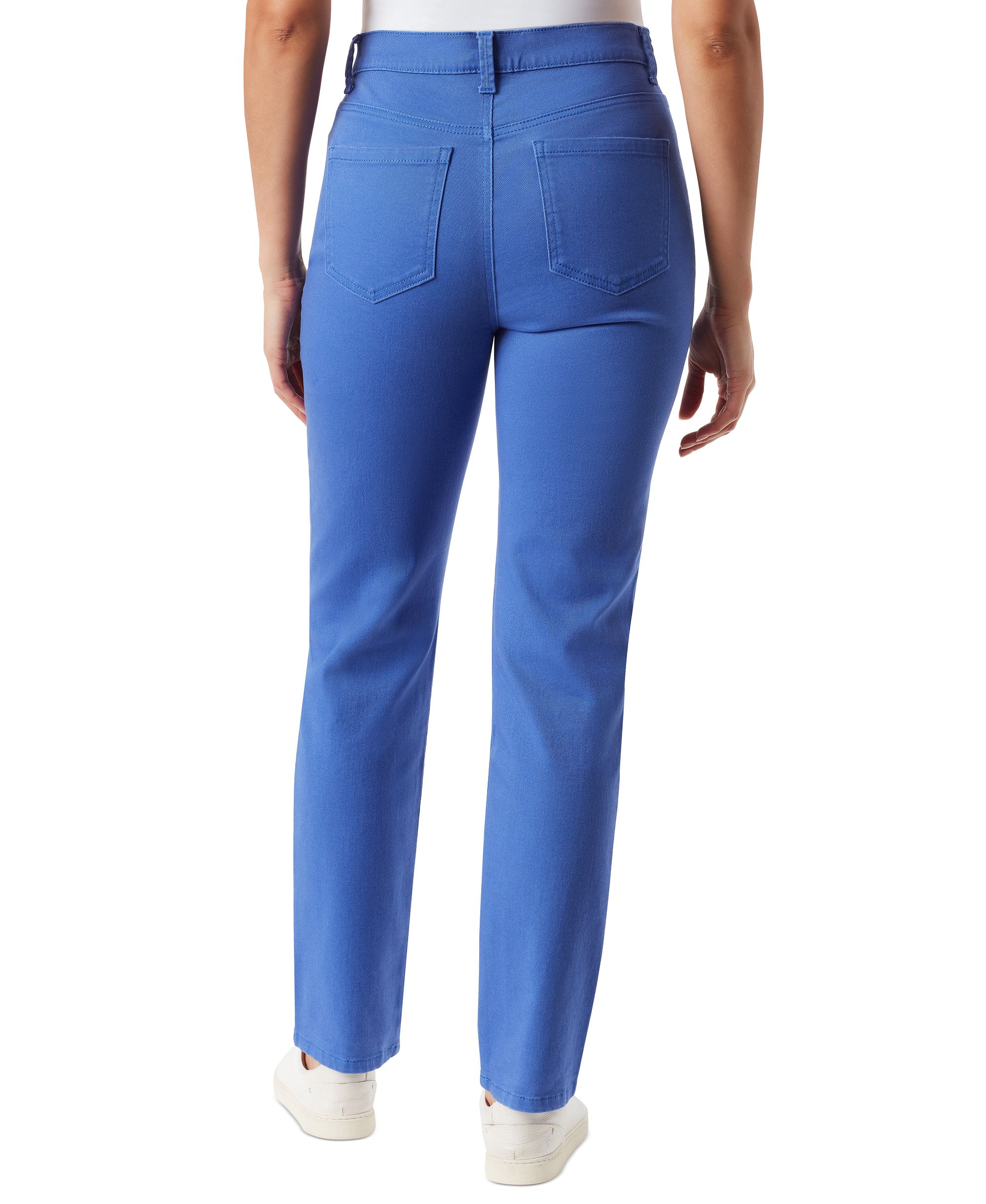 Pantalones de mezclilla rectos de tiro alto Gloria Vanderbilt Petite Amanda para mujer - Imagen 6 de 6