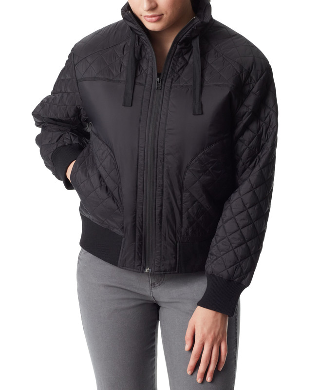 Bass Outdoors Women's Quilted-Trim Zip Bomber Jacket - Picture 8 of 8