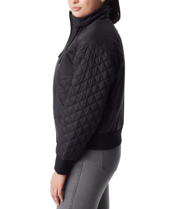 Bass Outdoors Women's Quilted-Trim Zip Bomber Jacket - Picture 6 of 8