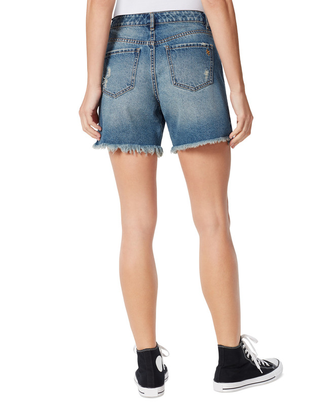 Ausgefranste Jeans ausgefranste Damen-Saum-Midi-Shorts - Bild 6 von 6