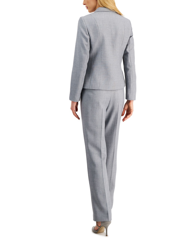 Le Suit Women's Notch-Collar Pantsuit - Picture 6 of 8