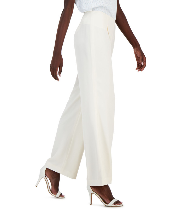 Pantalones de cintura Hollywood con cremallera lateral colección Anne Klein para mujer - Imagen 10 de 12