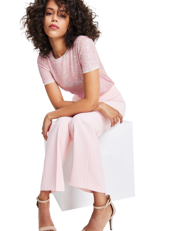 Pantalones al tobillo Anne Klein lisos de tiro medio para mujer - Imagen 14 de 15