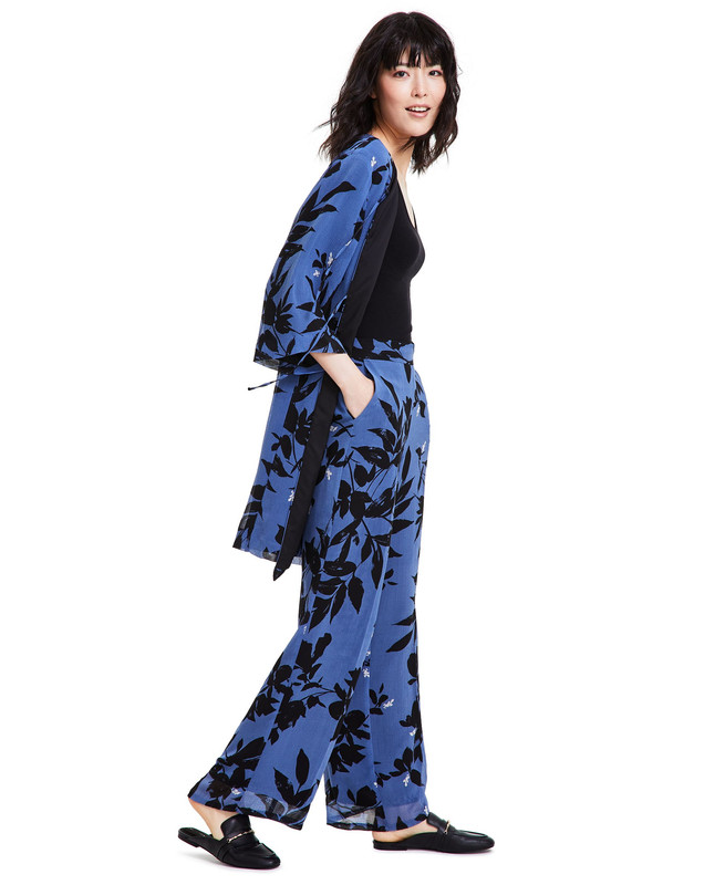 Anne Klein Women's Printed Wide-Leg Pull-On Pants - Picture 9 of 10
