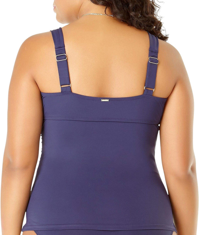 Anne Cole Women's Plus Size Twist-Front Underwire Tankini Top - Picture 5 of 6