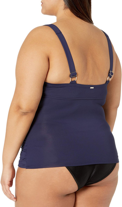 Anne Cole Women's Plus Size Twist-Front Underwire Tankini Top - Picture 6 of 6