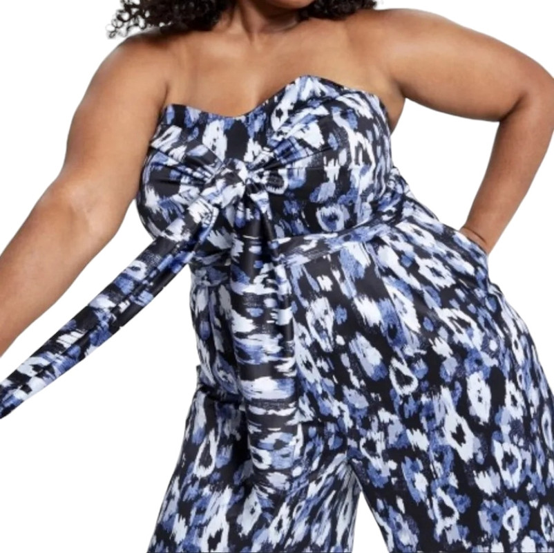 Nina Parker Women's Trendy Plus Strapless Jumpsuit - Picture 8 of 12