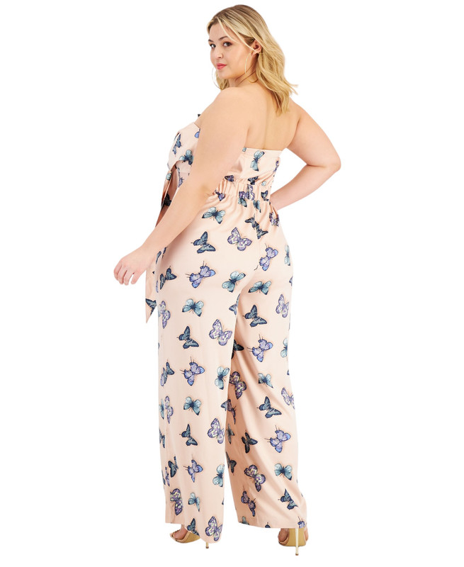 Nina Parker Women's Trendy Plus Strapless Jumpsuit - Picture 10 of 12