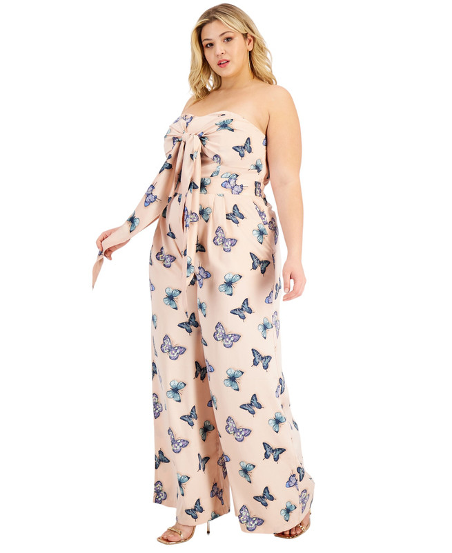 Nina Parker Women's Trendy Plus Strapless Jumpsuit - Picture 11 of 12