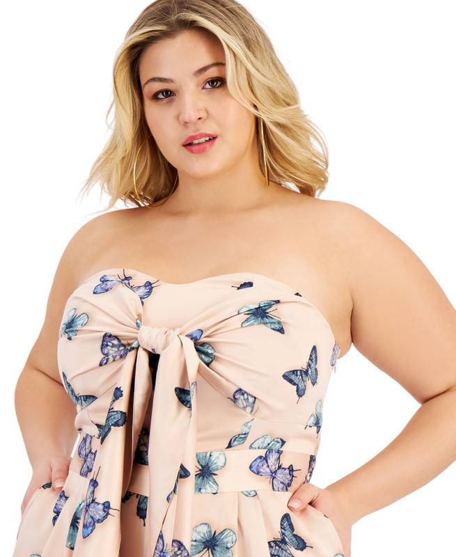 Nina Parker Women's Trendy Plus Strapless Jumpsuit - Picture 12 of 12