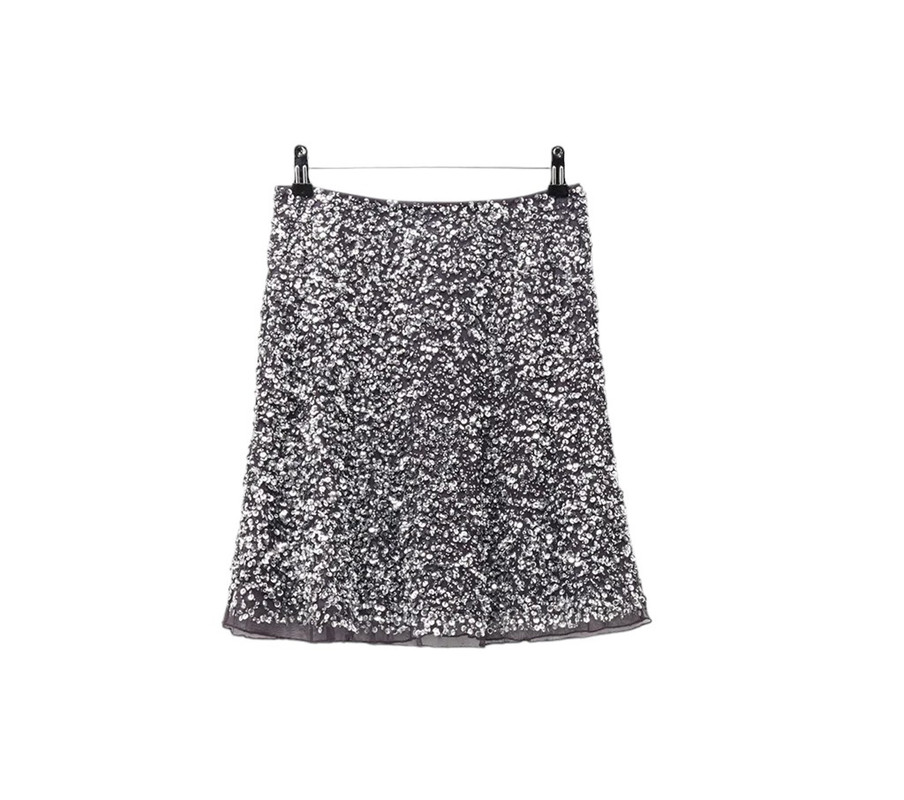 French Connection Women's Sequin-Embellished A-Line Mini Skirt - Picture 10 of 10
