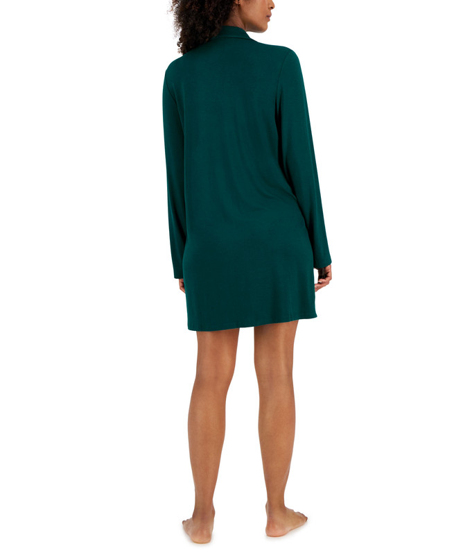 Jenni Women's Notched-Collar Long-Sleeve Sleepshirt - Picture 4 of 6