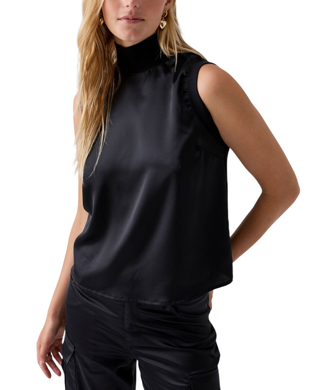 Sanctuary Women's Nights Like This Satin-Front Sleeveless Top - Picture 5 of 9