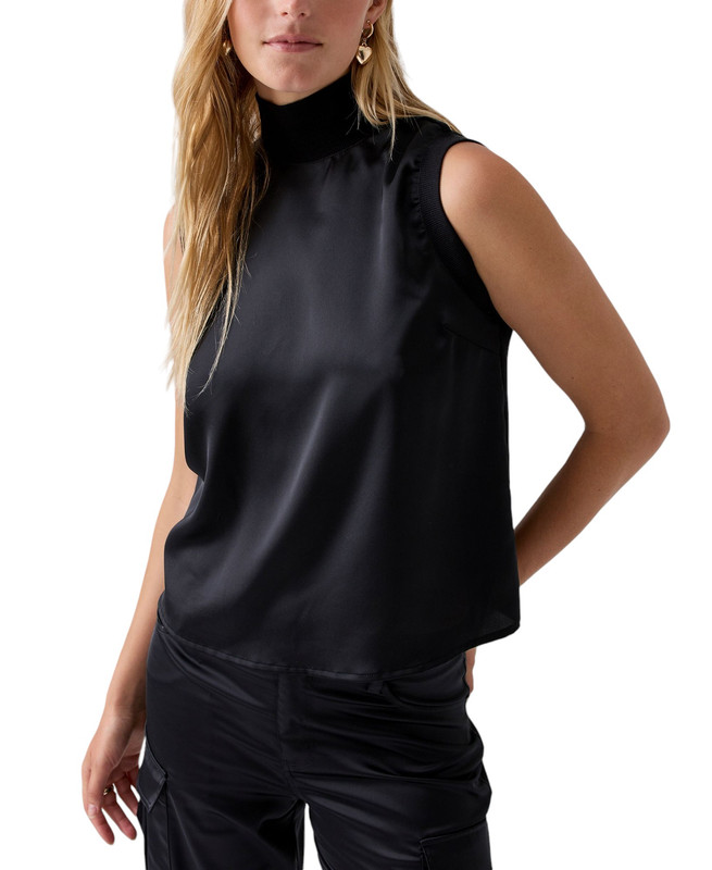Sanctuary Women's Nights Like This Satin-Front Sleeveless Top - Picture 7 of 9