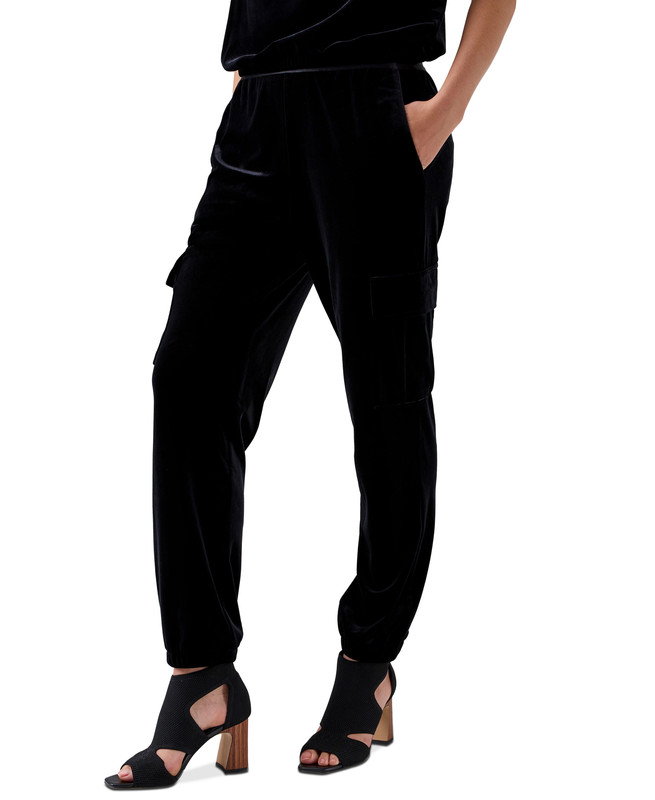 Pantalones de chándal Sanctuary para mujer The Fixer de terciopelo con bolsillo cargo - Imagen 8 de 8