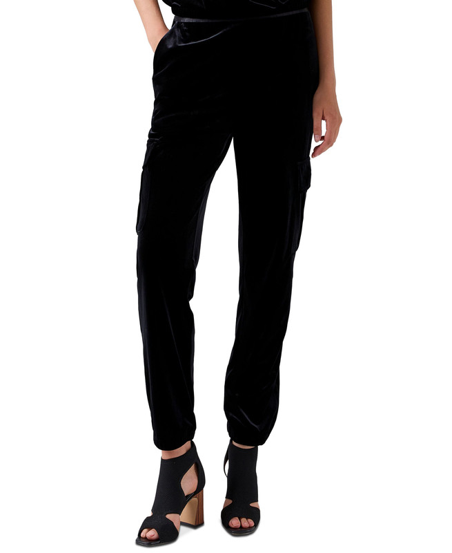 Pantalones de chándal Sanctuary para mujer The Fixer de terciopelo con bolsillo cargo - Imagen 6 de 8