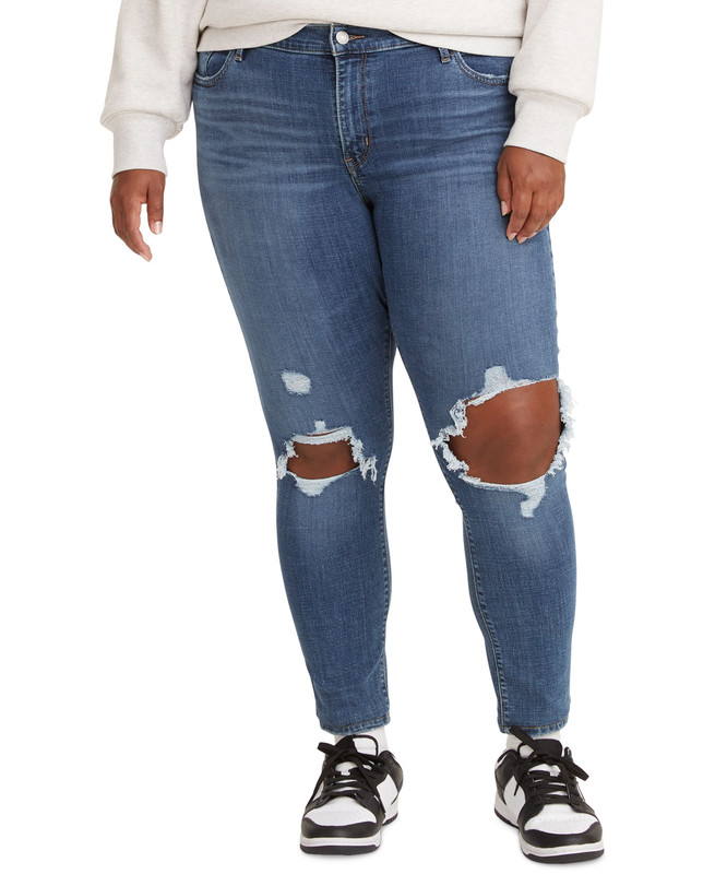 Levi's Women's Trendy Plus Size 711 Skinny Jeans - Picture 4 of 6