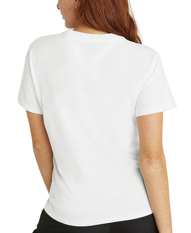 Camiseta clásica de algodón con logotipo de cuello redondo Champion para mujer - Imagen 10 de 10