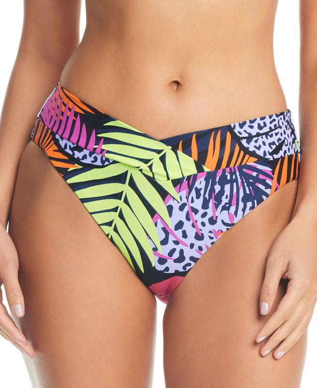 Bar III Women's Palm Prowl High Leg Bikini Bottoms - Picture 7 of 9