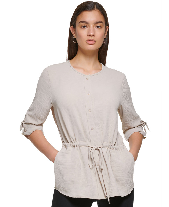 Camisa para mujer Calvin Klein con botones en la cintura - Imagen 5 de 8