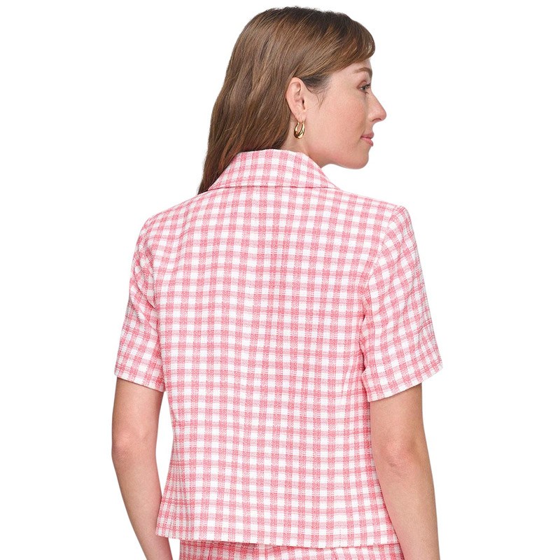 Tommy Hilfiger Women's Gingham Short-Sleeve Jacket - Picture 4 of 4