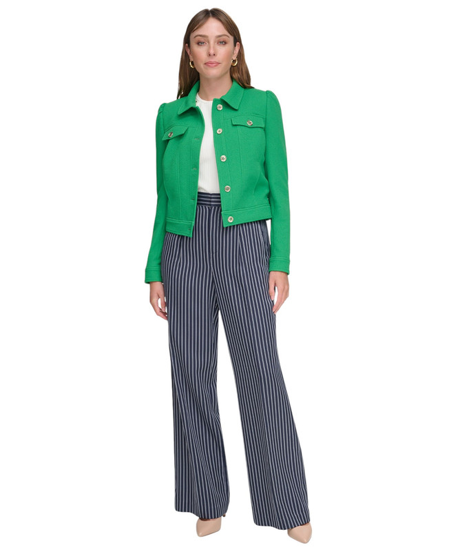 Tommy Hilfiger Women's Long-Sleeve Button-Front Jacket - Picture 10 of 17