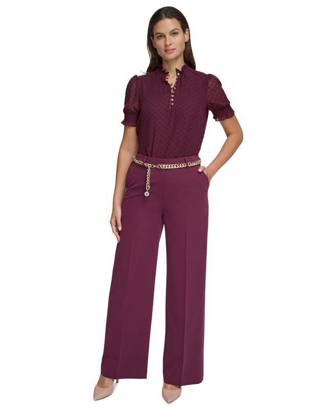 Tommy Hilfiger Pantaloni donna cintura a gamba larga - Foto 8 di 12