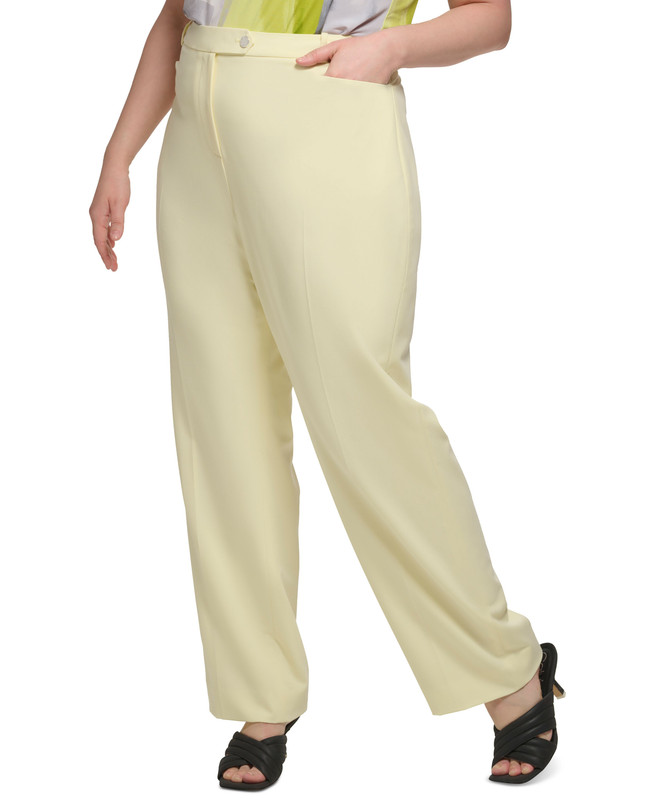 Pantalones para mujer Calvin Klein talla grande Lux corte moderno - Imagen 16 de 16
